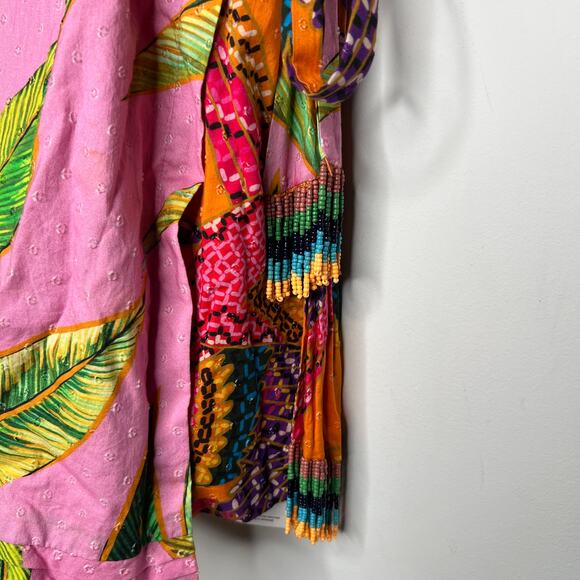 Farm Rio Mixed Print Tropical Wrap Mini Dress XS - Picture 7 of 12